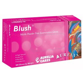 Aurelia Small Blush Nitrile Powder Free Gloves - Pack of 200