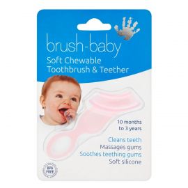 Brush-Baby Chewable Toothbrush (10 Months To 3 Years) Pink