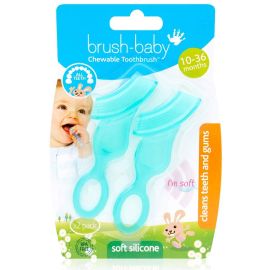 Brush-Baby Chewable Soft Toothbrush for Babies - Twin Pack