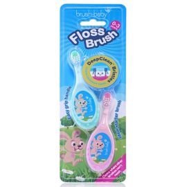 Brush-Baby Flossbrush 0-3 yrs - Twin Pack