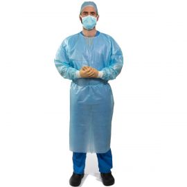 Disposable PP+PE 40GSM Isolation Gown - Pack Of 10