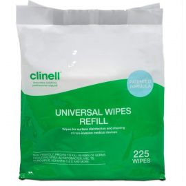 Clinell Universal Wipes - 225  Wipes Per Pack