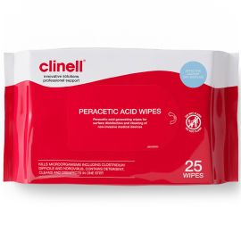 Clinell Peracetic Acid Wipes - 25 Per Pack