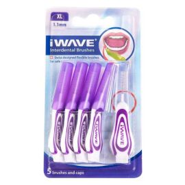 Oraldent iWAVE Purple Interdental Brushes 1.1mm - Pack Of 5