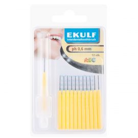 Ekulf Ph Max 700 Yellow Interdental Toothbrushes 0.6mm - 12 Sticks