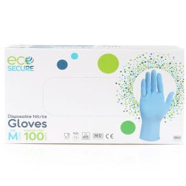 Ecosecure Nitrile Medium Powder-Free Gloves - 100 Per Pack
