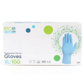 Ecosecure Nitrile Extra-Large Powder-Free Gloves - 100 Per Pack