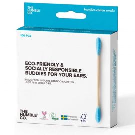 Humble Bamboo Blue Natural Cotton Swabs - Pack Of 100