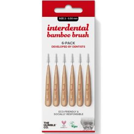 Humble Bamboo Red Interdental Brushes - Size 2 - Pack Of 6