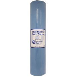 Perfection Plus Blue Maxi Patient Paper Apron 2 Ply Blue 90 X 116cm - Roll Of 40