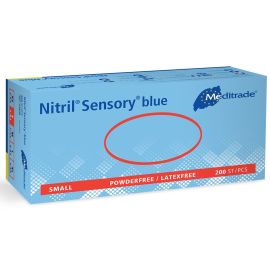 Meditrade Small Nitrile Gloves - Blue (1 Pack of 200)