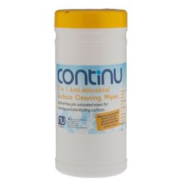 Nuview Continu 2 In 1 Surface Cleaning & Disinfectant Wipes Tub - Pack Of 200