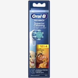 Oral-B Kids Electric Toothbrush Heads – Lion King Design, Extra Soft, 1 Pack of 4