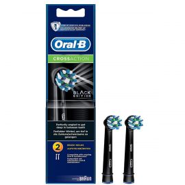Oral-B Black Cross Action Electric Replacement Heads - Pack Of 2
