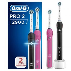Oral-B Pro 2 2900 Electric CrossAction Rechargeable Toothbrushes - Pack Of 2