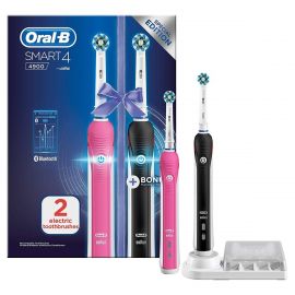 Oral-B Smart 4 4900 Electric Rechargeable Toothbrushes - Pack Of 2