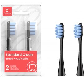 Oclean Standard Clean Brush Head Refills - Twin Pack -Black 