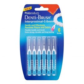 Denti-Brush Interproximal Brushes Blue 0.6mm - Pack Of 6