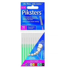 Piksters Interdental Brushes 0.80mm - Green Size 6 - Pack Of 10