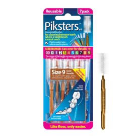 Piksters Gold Interdental Brushes Size 9 - Pack Of 7