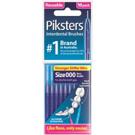 Pikster Interdental Brushes Size 000 Navy Blue - Pack Of 10