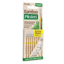 Piksters Bamboo Interdental Brushes 0.60mm - Yellow Size 3 - Pack Of 8