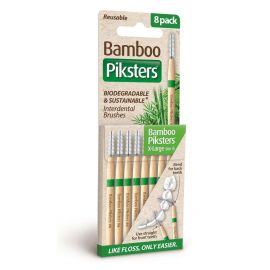 Piksters Bamboo Interdental Brushes 0.80mm - Green Size 6 - Pack Of 8
