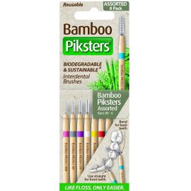 Piksters Bamboo Assorted Interdental Brushes - Pack Of 8