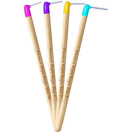 Piksters Bamboo Angled Interdental Brush - 6 Brushes Per Pack