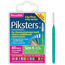 Piksters Interdental Brushes 0.80mm - Green Size 6 - Pack Of 40