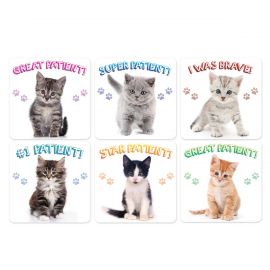 Sherman Kitten Patient Stickers - Pack Of 100