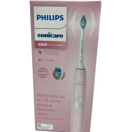 Philips Sonicare Protective Clean 4300 Electric Toothbrush (UK 2-pin Bathroom Plug) - Light Pink