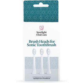 Spotlight Oral Care Sonic Toothbrush Replacement Heads White - Pack Of 3