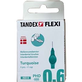Tandex Flexi Turquoise Interdental Brushes 0.60mm - Pack Of 6
