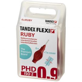 Tandex Flexi Ruby Interdental Brush 0.9mm - 1 Pack Of 6
