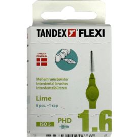 Tandex Flexi Lime Interdental Brushes 1.6mm - Pack Of 6