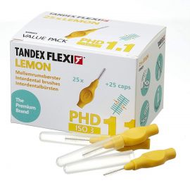 Tandex Flexi Lemon Interdental Brushes 1.1mm - Pack Of 25
