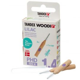 Tandex WOODI PHD 1.4 ISO 4 Lilac Interdental Brushes - Pack Of 6