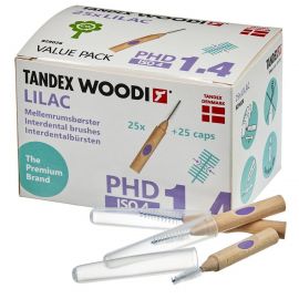 Tandex WOODI PHD 1.4 ISO 4 Lilac Interdental Brushes - Pack Of 25