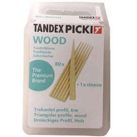 Tandex PICKI Birch Wood Toothpick - Pack Of 80