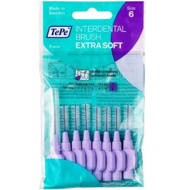 TePe Purple 1.1mm Interdental Brushes - Extra Soft - Pack Of 8
