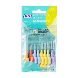 Tepe Interdental Extra Soft Mixed Brushes - Pack Of 8