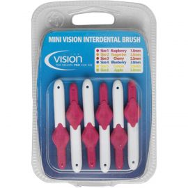 Mini Vision Raspberry Interdental Brushes 1.8mm - Pack Of 6