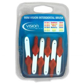 Mini Vision Cherry Interdental Brushes 2.5mm - Pack Of 6