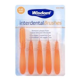 Wisdom Orange XXX-Fine Interdental Brushes 0.45mm  - Pack Of 5