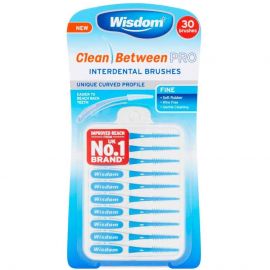 Wisdom Fine Blue Clean Between PRO Interdental Brushes - Pack Of 30