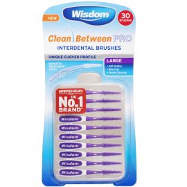 Wisdom Purple Clean Between PRO Inerdental Brushes Large - Pack Of 30