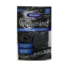 Wisdom Charcoal Active Whitening Floss Harps - Pack Of 30