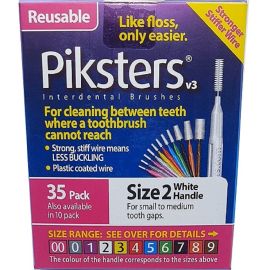 Piksters White Size 2 Interdental Brushes - Pack of 35